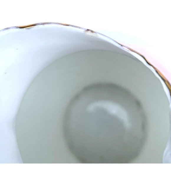 Antique Made in Austria Carlsbad China Pink & White Porcelain Creamer Gold Trim - Picture 5 of 5